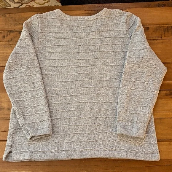 L.L. Bean Light Gray Knit Sweater, size 2XL - Picture 3 of 5